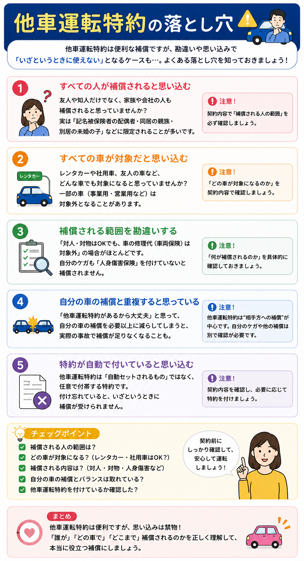 他車運転特約の落とし穴