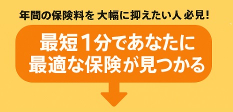 最短1分であなたに最適な保険が見つかる