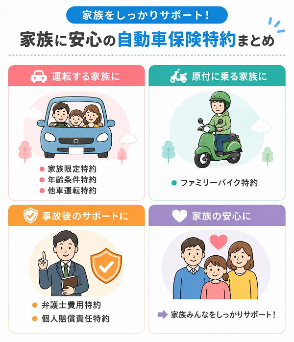 家族向け特約の全体マップ