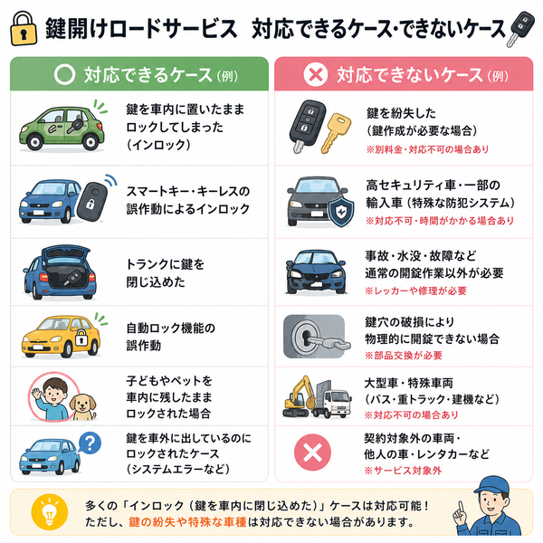 対応できるケース・できないケース比較表