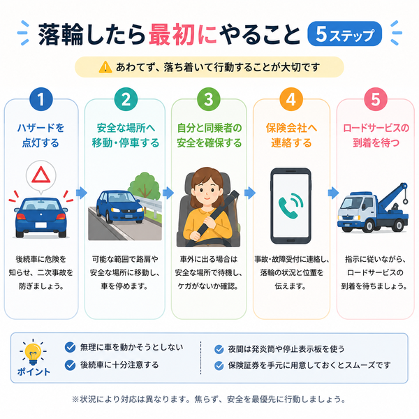 落輪したら最初にやること