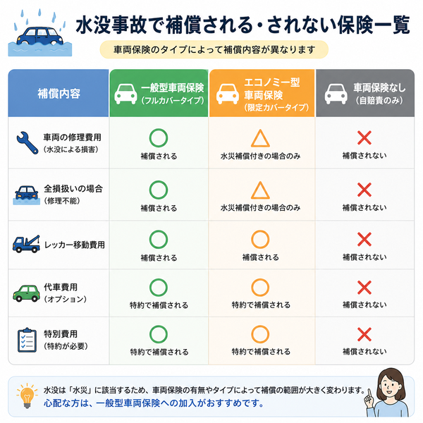 （一般型車両保険・エコノミー型・車両保険なし）