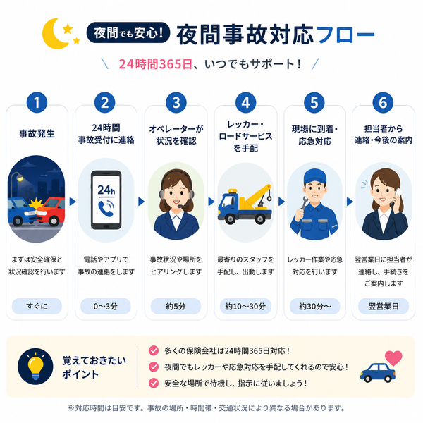 夜間事故対応フロー